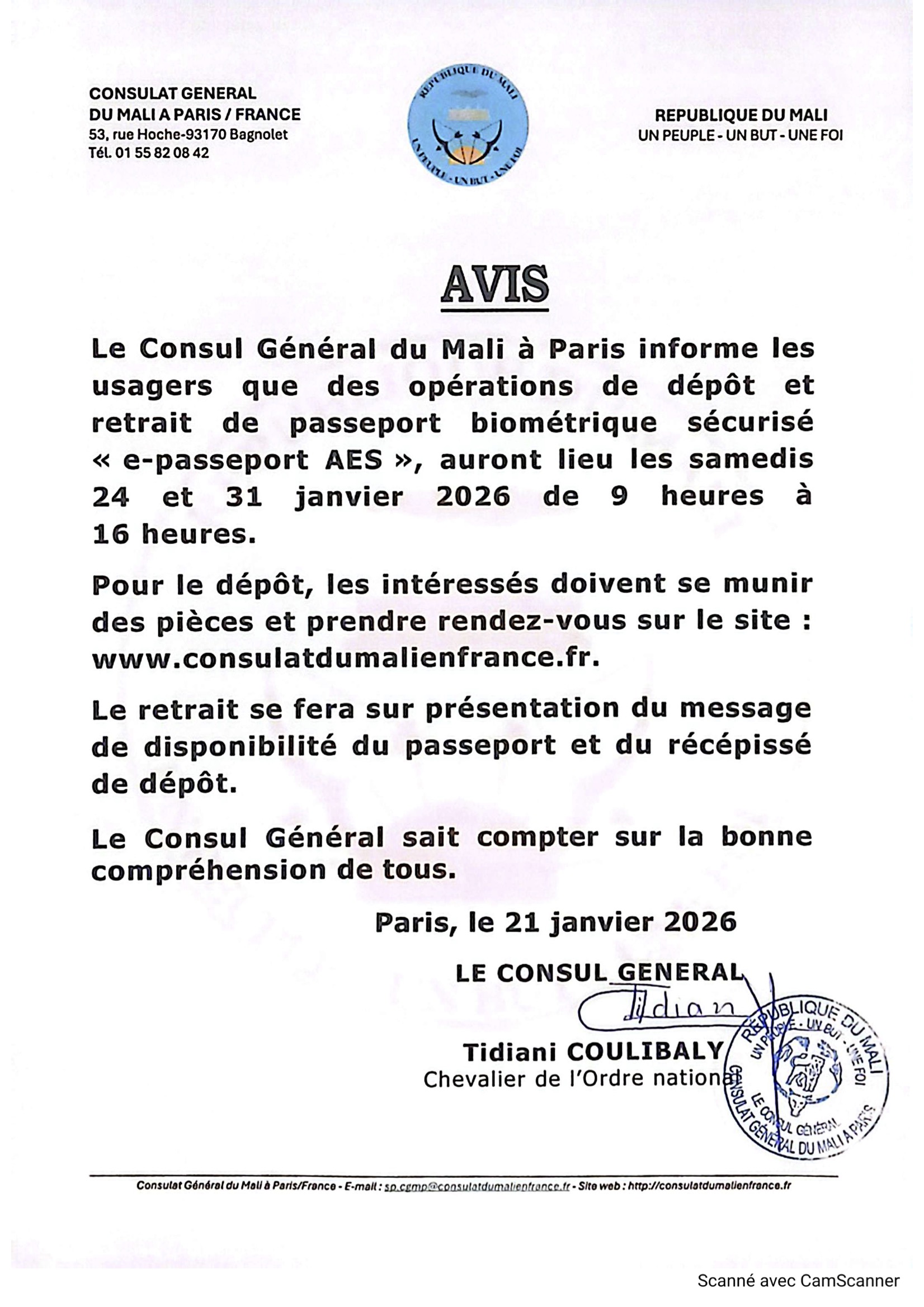 Consulat Général du Mali en France